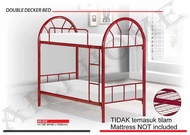 Double Decker  Katil Besi Dua Tingkat Metal Bedroom Furniture Katil Besi Double Bed Frame Perabot Bunk bed