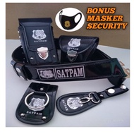 SET KOPEL SATPAM  / KOPEL LOGO SATPAM / 5 MACAM ATRIBUT SATPAM / IKAT PINGGANG