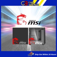 POWERED BY MSI STICKER COMPUTER SIDE CPU / CS519