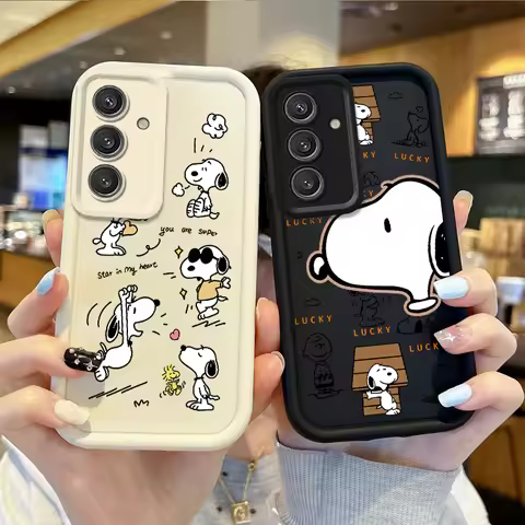 Lovely Snoopy Cartoon Phone Case For Samsung Galaxy A36 A35 A34 A33 A32 5G A31 A30 A24 A23 A22 A16 A