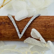 天然鑽石 18K金/750W 白金色 戒指 輕珠寶飾品 S297