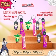 GANTUNGAN Sasuke and Anomali Elephant Keychain Business Package Sasuke and Anomali Elephant Keychain
