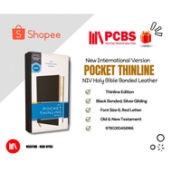 PCBS NIV Pocket Thinline Bible (BONDED LEATHER/RED LETTER) NIV Holy Bible New International Version