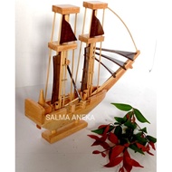 MINIATURE WOODEN PINISI SHIP DIECAST MOTORCYCLE HARLEY CAR PLANE WOODEN BECAK