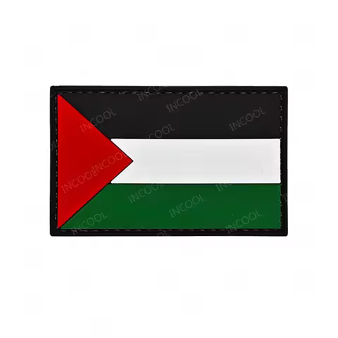 Palestine Flag Embroidered Patch PVC Rubber Palestinian Patches Appliqued Shoulder Patches For Cloth