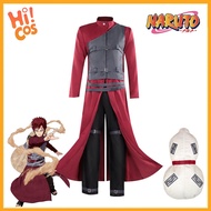 Gaara Cosplay Costume Anime Naruto Ninja Uniform For Men Gaara Outfit Set Gourd Bag Prop Halloween