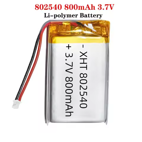 1-4pcs 802540 Lipo 800mAh 3.7V Lithium Battery Li Polymer Batteries for Flashlight Remote Controller