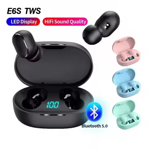 TWS E6S Fone Bluetooth Earphones Wireless Bluetooth Headset Noise Cancelling Headset With Microphone