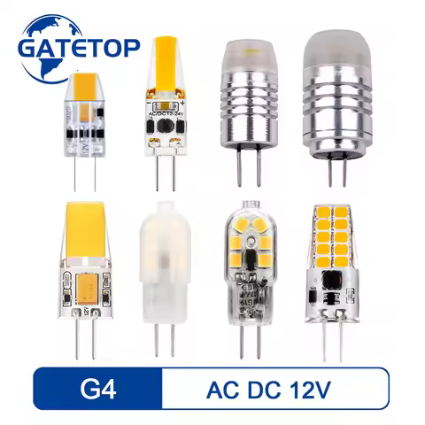 LED G4 Lamp AC/DC 12V Low power 1.2W 1.4W 2W 3W high light efficiency strobe free for crystal chande