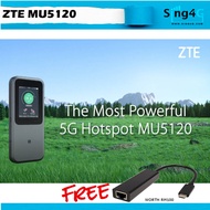 ZTE MU5120 5G MIFI Portable Hotspot  (5G 2.7Gbps 64WIFI Share 10000mAH-16hr) WIFI 6 AX3600