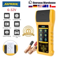 ▲▼ AUTOOL BT760 6-32V Car Battery Tester with Printer Cranking Test Charging Test Load Test 30-2000CCA for Trucks Cars Motorcycles