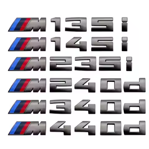 5.5cm for M logo new gray ABS sticker trunk badge for BMW M330i M340i M430i M440i M530i M540i M550i 