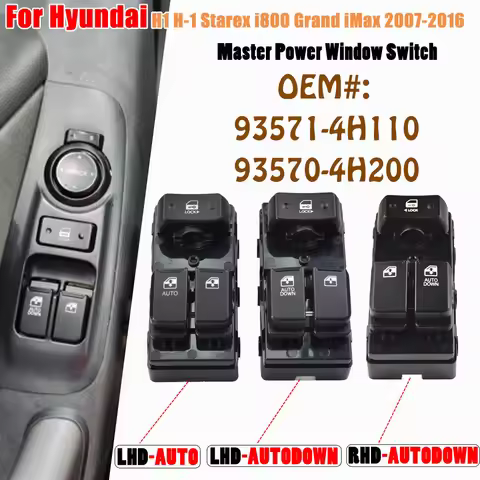 LHD RHD Auto Power Window Switch Control Regulator Button For Hyundai H1 H-1 Starex I800 Grand iMax 