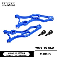 ARRMA 1/8 KRATON 6S Aluminum Front Lower Rocker Arm-Pair MAK055