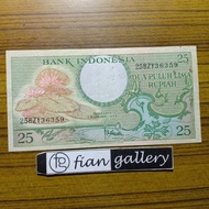 Uang Kuno 25 rupiah 1959 Bunga XF (fg154)