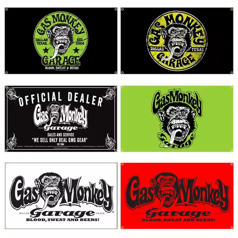 90x150cm Gas Monkey Garage Decor Car Flag Tapestry Polyester Decoration Banner For Decor