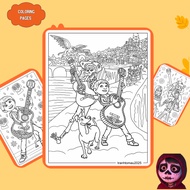 Set of 34/20/10 coloring pages, Coco cartoon coloring pages, A4, A5 regular 70gsm C1056T paper