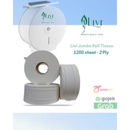 Livi Jumbo Roll Tissue Livi Large Roll Tissue/ 1 Roll 1,200 Sheets Jumbo Roll Tissue Jumbo Toilet Ti