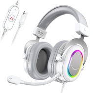 Fifine Dynamic RGB Gaming H6 Headset with Mic Over-Ear Headphones 7.1 Surround Sound PC PS4 PS5 3 EQ