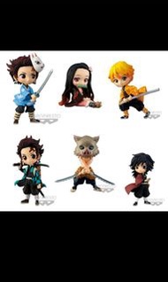 Banpresto 鬼滅之刃 Q-posket 第1彈 & 第2彈 六款 合售 竈門炭治郎 禰豆子 我妻善逸 嘴平伊之助 富岡義勇 景品 眼鏡廠
figure