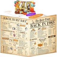 40th Birthday Card for Men Women, 3D Pop Up 40th Birthday Gifts Cards for Him Her, Back In 1985 Funn