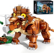 Jurassic Dinosaur Building Blocks 729 PCS Triceratops Building Set for Boys Age 8-12 with Movable He
