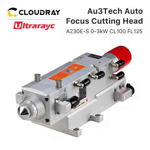 Cloudray AU3TECH A230E-S Fiber Laser Cutting Head with D30 Lens Group Design Max Power 3kW for Metal