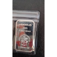 1 OZ Hereaus Silver Bar