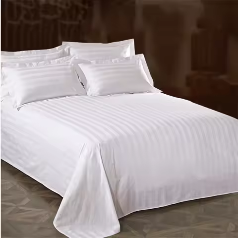 Hotel Style 100% Cottton Comfortable Bed Sheets Soft Skin Friendly and Hypoallergenic Hygroscopic Sh