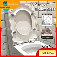 C & C Heavy Duty U shape toilet seat cover with soft close adjustable hinge cover Bowl seat toilet J