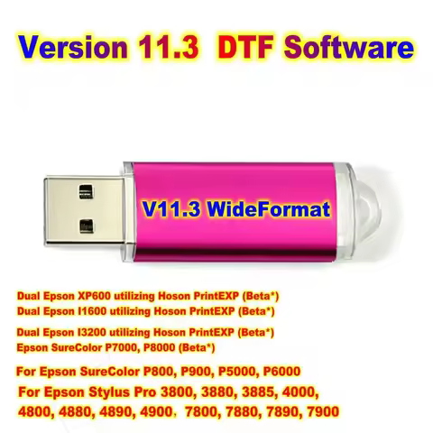 XP600 I1600 I3200 V11.3 DTF Software Rip Software L8050 L1800 Dtf Printing Usb Dongle Key Program Fo
