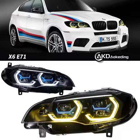 Car Lights for BMW X6 E71 LED Headlight 2008-2014 X6 E71 Lamp Drl Projector Lens Automotive Accessor