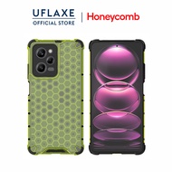 UFLAXE Honeycomb เคสแข็งกันกระแทกสำหรับ Xiaomi Redmi Note 12 12S / Redmi Note 12 Pro Plus 5G / Note 12 Turbo 5G เคสโทรศัพท์โปร่งแสงใสป้องกันเต็มรูปแบบ เคสป้องกันการกระแทกที่ทนทาน