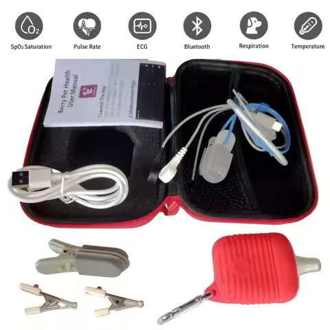 Veterinary Mini Monitor ECG Pulse Oximeter Tempreture Resperation Portable Pet Dog Spo2 Pr Heart Rat