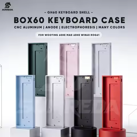 SUMREDA BOX60 CNC Aluminum Keyboard Shell 60% Keys Layouts GH60 Keyboard Case For Wooting 60HE Mad 6