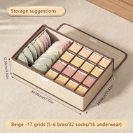 EUNICE Underwear Storage Box With Lid Dustproof Socks Bra Drawer Clothes Storage Organizer Underwear