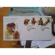 VVIP Guest Special Cover - Malaysia 2003 Primates Primat Monkey Monyet Kera 4v stamps FDC. no brochu