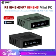 TOPC Ryzen 7 8845HS R9 8945HS 2xDDR5 USB4.0 NVMe 2 LAN Windows 11 Pro Desktop Gaming Computer WiFi6E