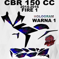 CBR 150 R striping sticker - CBR 150 R hologram fire decal sticker 1