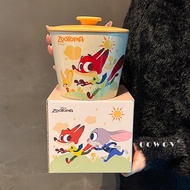 Zootopia Ceramic Instant Noodle Bowl For Stitch Dormitory Students With Lid Good-looking 2025 Birthd