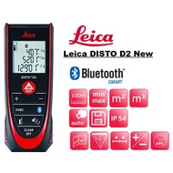 Leica DISTO D2 New 100m Laser Distance Measure with Bluetooth 4.0, Black/Red