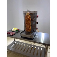 KIZZY Heavy Duty Stainless Steel 3 Gas Burner Commercial Shawarma Kebab Machine