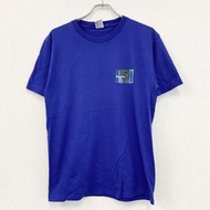 90年代古著SPEEDO短袖印花T卹，復古款，單線縫製，藍色，M碼
