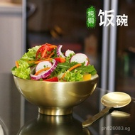 Copper Bowl Pure Copper Eating Bowl Food Grade Copper Supplement Solid Edible Grade Thickened Tablew