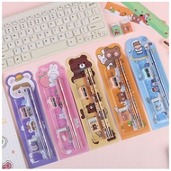 5PCS ~ Stationary Gift Set Pencil Ruler Rubber Kids Children Goodie Bag Party Gifts Children Day Gift
