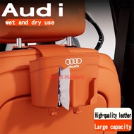Audi Car multifunctional storage box glove box trash can seat back tissue box phone holder car hook 