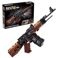 Tương thích với mô hình súng đồ chơi LEGO quà tặng bé trai AK47 khối xây dựng súng lắp ráp khối xây 