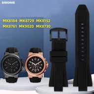 ๑☢❃ สายนาฬิกายางคุณภาพสูงสำหรับ Michael Kors MK9019 MK8295 MK8492 MK9020 ชายสายนาฬิกาซิลิโคน 29-13 มม.