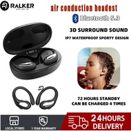 𝟏𝟎𝟎%𝐎𝐑𝐈 RALKER R300 Earphone Bluetooth Earphones Clear Call Stereo Bass Sound 60H Playtime Wireless 