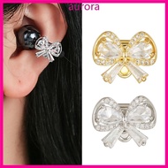 Auro Stylish Rhinestones Bows Accessory Ear Clip Designs Specifically for Freeclip1 2